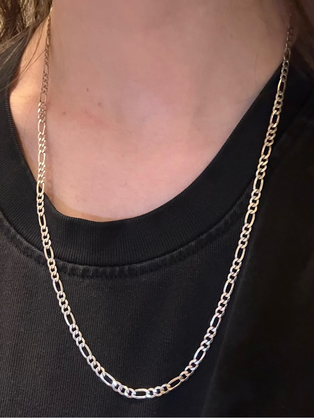 Silver Figaro chain